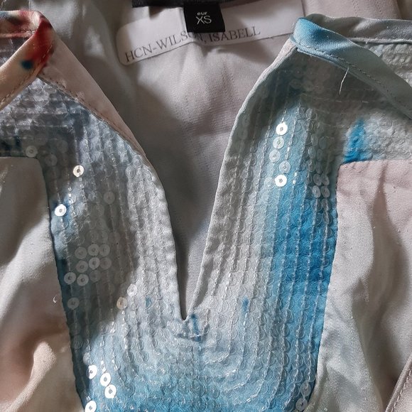 Anna Scott eurXS Peake Sequin Blouse Long Sleeve - Picture 7 of 8